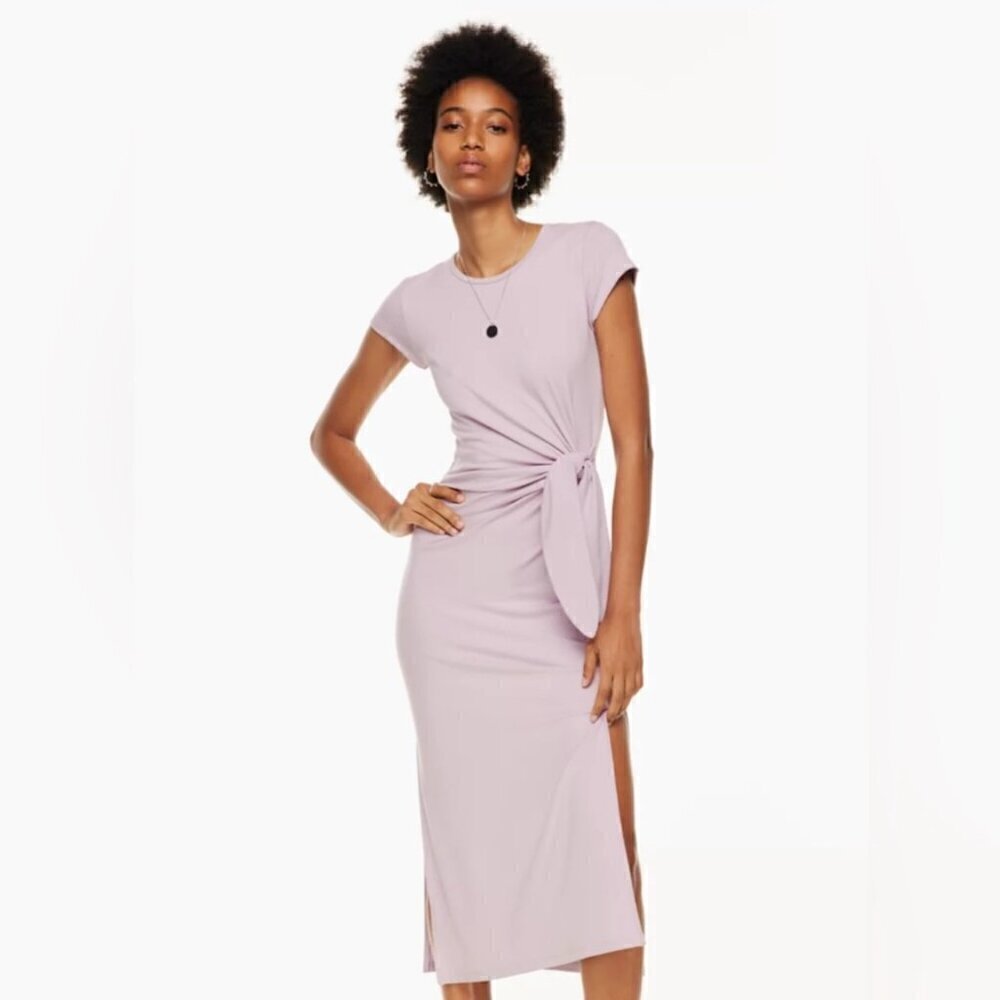 Aritzia Wilfred Fortune Jersey T Shirt Maxi Dress In Lilac Purple S​​​​​​​​​​​​